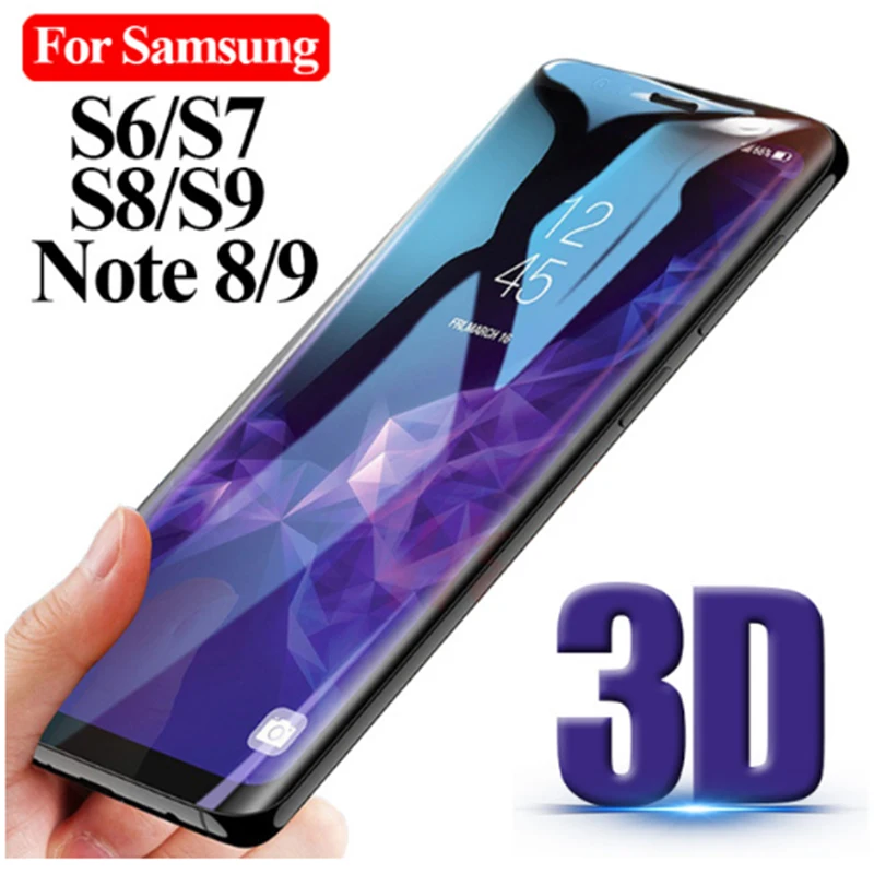 

3D Protective Glass On For Samsung Galaxy S9 S8 Plus Note 9 Screen Protector Note9 Samsyng Galxy Note Tempered Glas sheet Tremp