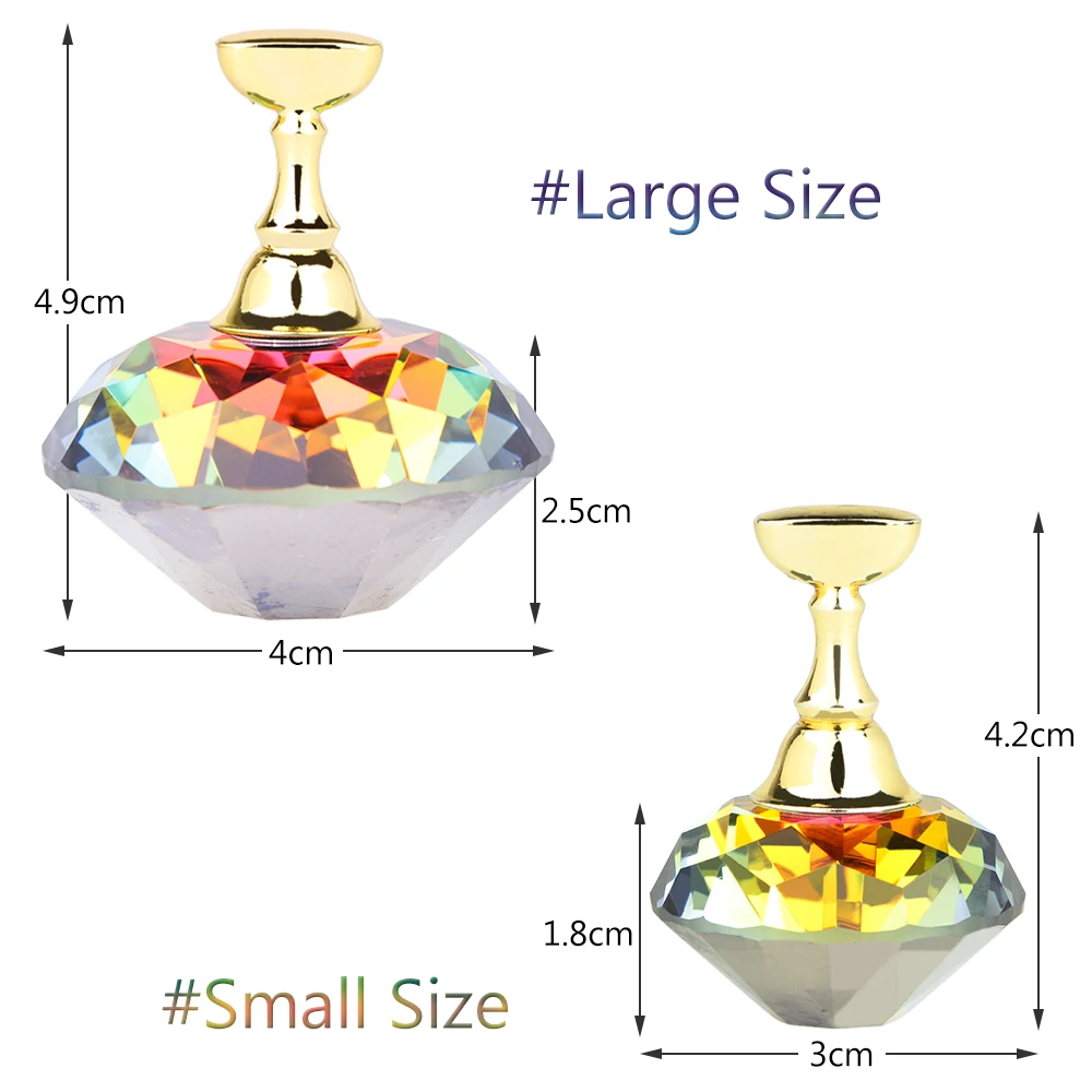 1 набор, магнитный держатель для ногтей из сплава, практичный дисплей, стенд, акриловые хрустальные подставки, накладные кончики для ногтей, для салона, для самостоятельного маникюра, инструменты LA741