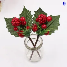 Экономичная искусственная Цветочная красная жемчужная тычинка ягоды ветка для свадьбы рождественские украшения поставки ds99