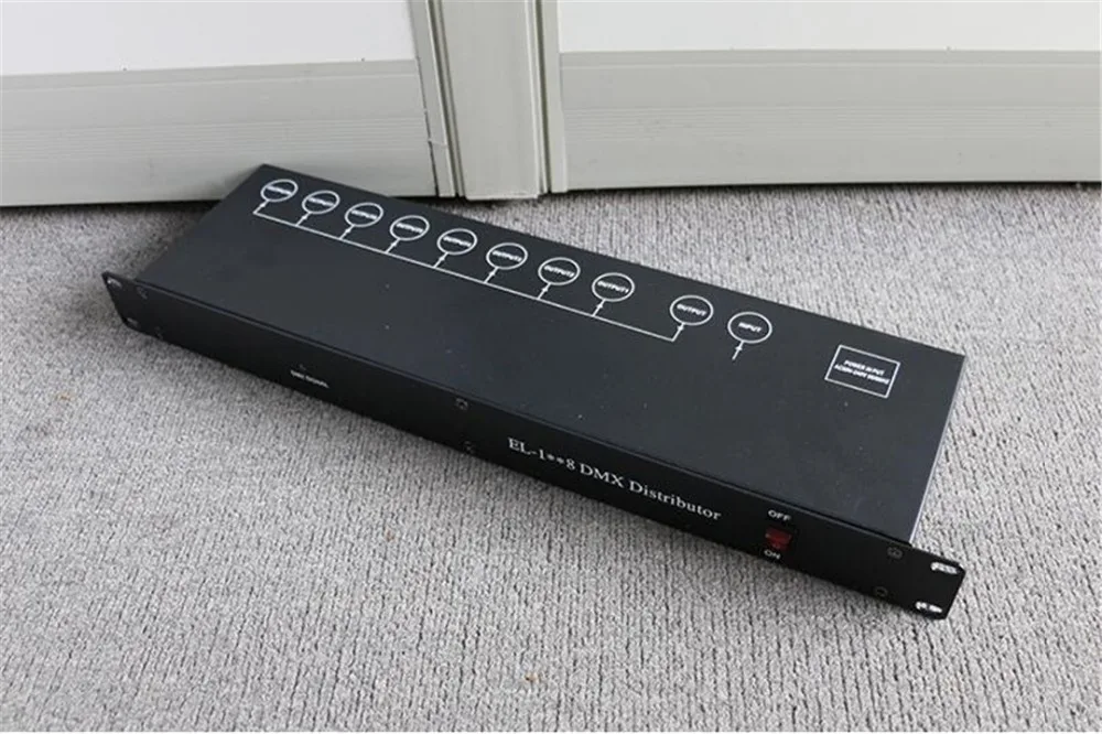 Свет этапа контроллер DJ DMX512 сплиттер световой сигнал Усилители домашние Splitter 8 Путь DMX Дистрибьютор для концертного оборудования