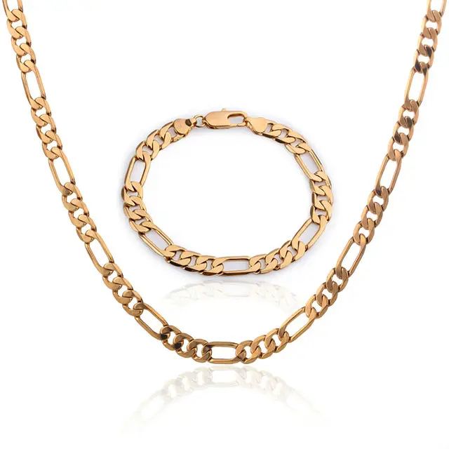 African Jewelry Sets For Men Gold Chain Necklaces Bracelets African Jewelry Sets For Men Gold Chain Necklaces Bracelets Filled Jewellery Set Free