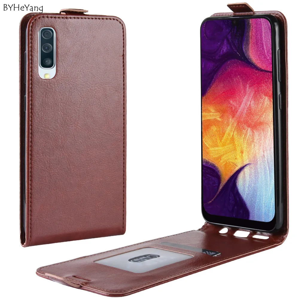 Для samsung Galaxy A50 чехол вертикальный искусственная кожа и силикон держатель для карт чехол для телефона для Galaxy A50 50 SM-A505F A505 a505f Чехол-книжка