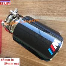 M PERFORMANCE CARBON EXHAUST TIP In 63mm (2.5″) Out 89mm (3.5″) car-styling Akrapovic exhaust car muffler tip MUFFLER NOZZLE