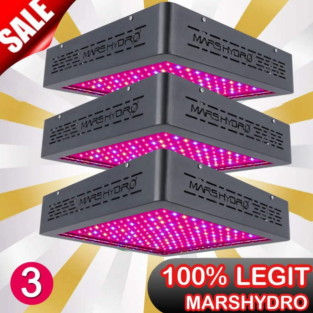 

3PCS Mars II 900W LED Grow Lighting Kit Indoor Gardening Hydroponics Planting System Full Spectrum Veg Bloom Herb