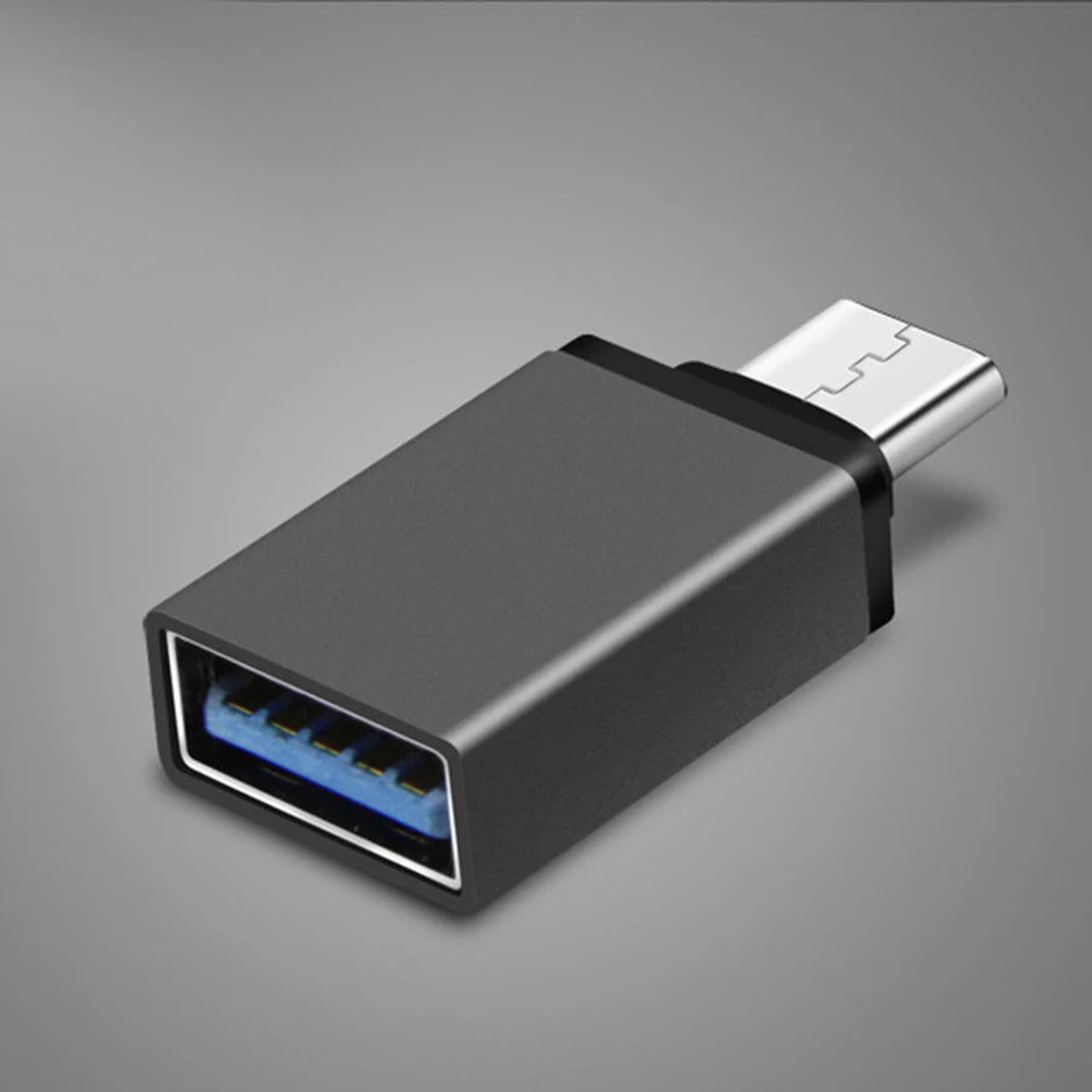 Адаптер mini type C на USB-A 3,0 Женский конвертер OTG type C USB адаптер для ноутбука и мобильного телефона - Цвет: Черный