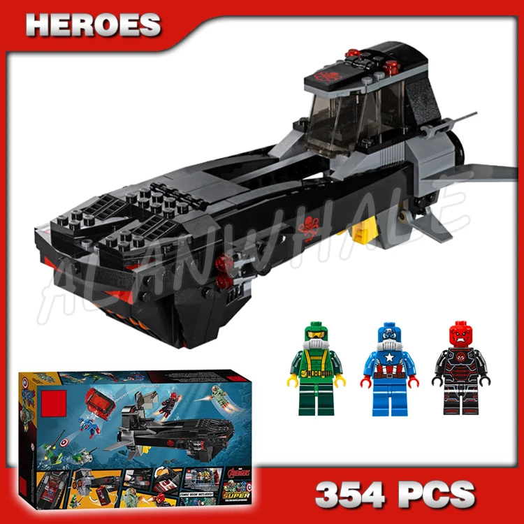 

354pcs Super heroes Avengers Iron Skull Sub Attack Under Sea 07020 DIY Model Building Blocks Children Toys Compatible with Lego