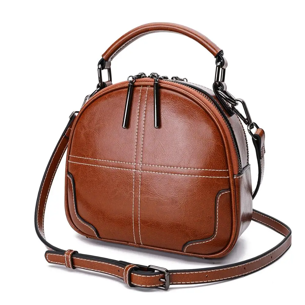 

Women Luxury HandBags Genuine Leather Crossbody Bags Large Purse Fashion Perfume Bag Round Design Circular Clutch sac a main