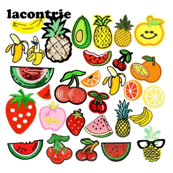 

10pcs random fruit patches for clothing iron on patches diy mixed embroidery patch applique parches ropa stickers for clothes