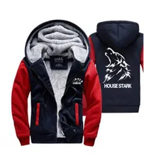 Heißer 2017 neue mode amerikanischen game of thrones schwarz hoodie logo winter dicke jacke fleece herren langarm sweatshirts clothing