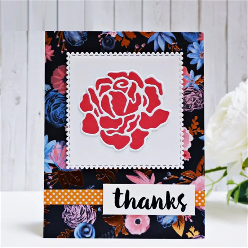 

DiyArts Rose Metal Cutting Dies for Scrapbooking DIY Album Embossing Folder Paper Card Maker Template Decor Stencils Crafts