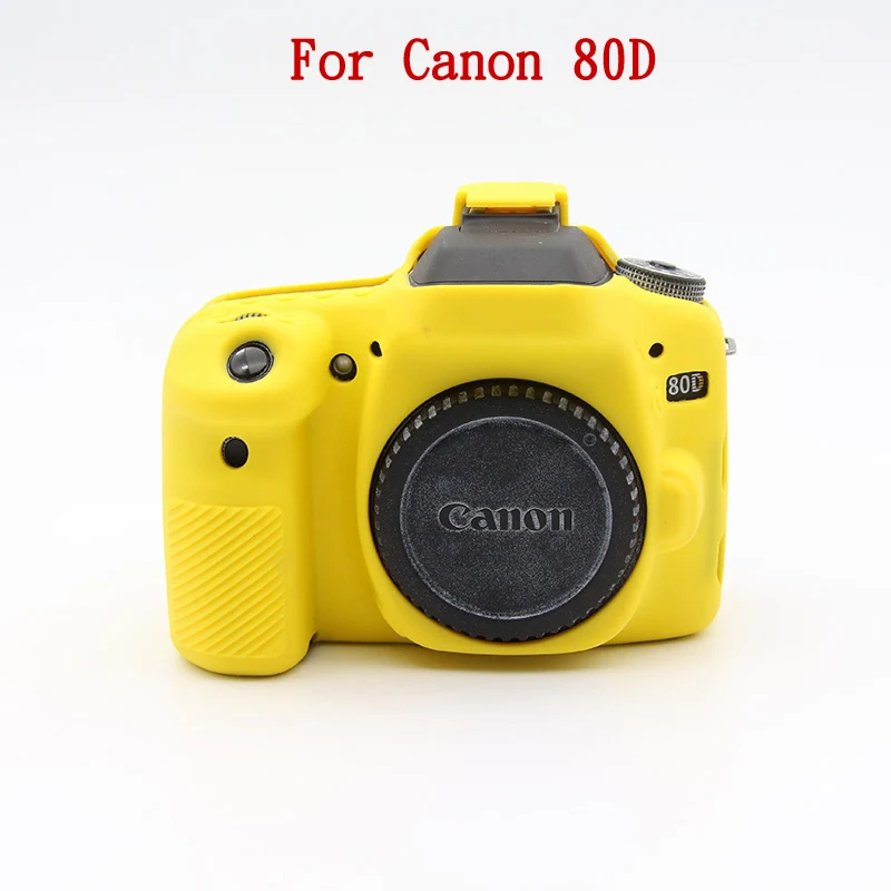 Мягкие сумки для камеры силиконовый резиновый гибкий чехол для Canon EOS 5D4 5D Mark IV 6D2 8D 7D 200D 6D Mark II защитный чехол - Цвет: 80D Yellow