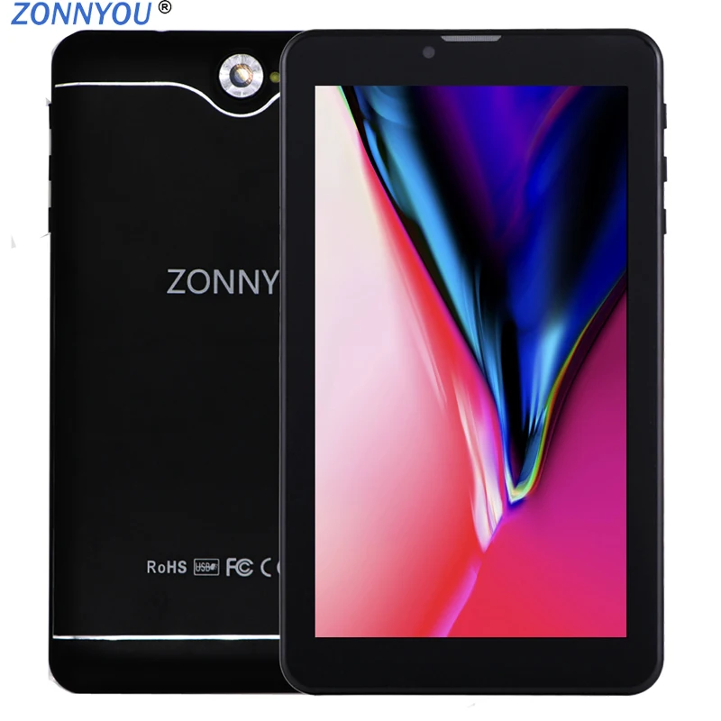 

7.0 inch Tablet PC Android 6.0 3G Phone Call Quad Core 512MB/16GB Dual SIM Cards GPS Bluetooth Wi-Fi Tablet PC(Black)+32GBTF