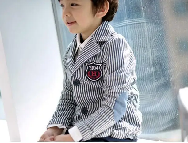 

The New Cotton Suits Boy Small Suit Korean Version Of The Striped Suit Children 's Jacket