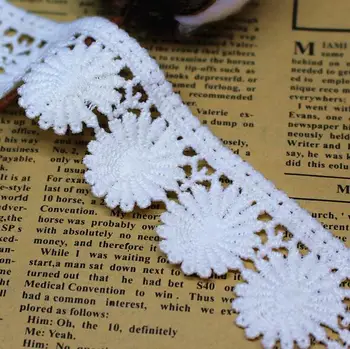 

15Yards Daisy Flowers Lace Trim Embellishment Floral Ribbons DIY Sewing Matrial Garment Clothes Lace Fabric Appliques