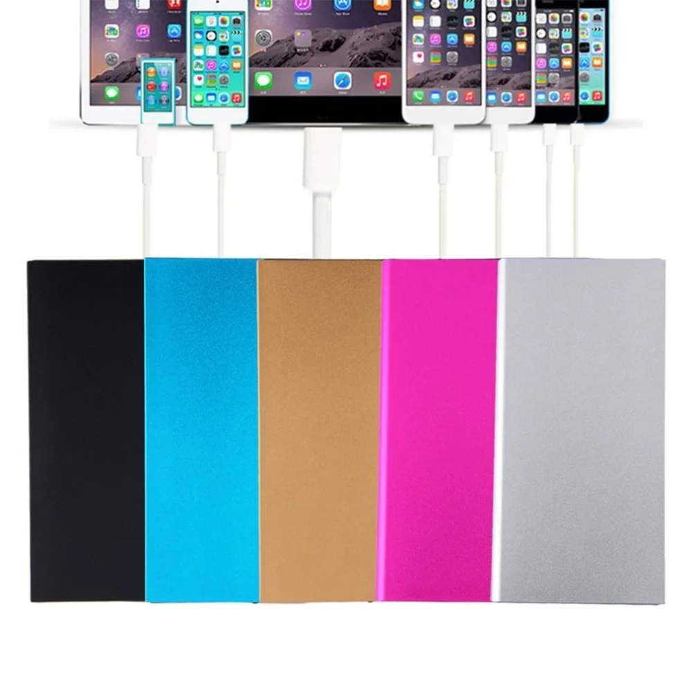 

50000mAh Large Capacity Mini Portable Power Bank Lightweight Dual USB Battery Charger Power Backup With LED Light For Phone