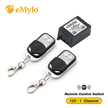 

eMylo 433Mhz Universal Wireless Remote Control Switch DC 12V 1CH relay Receiver Module and 2pcs RF Transmitter 433 Mhz Remote