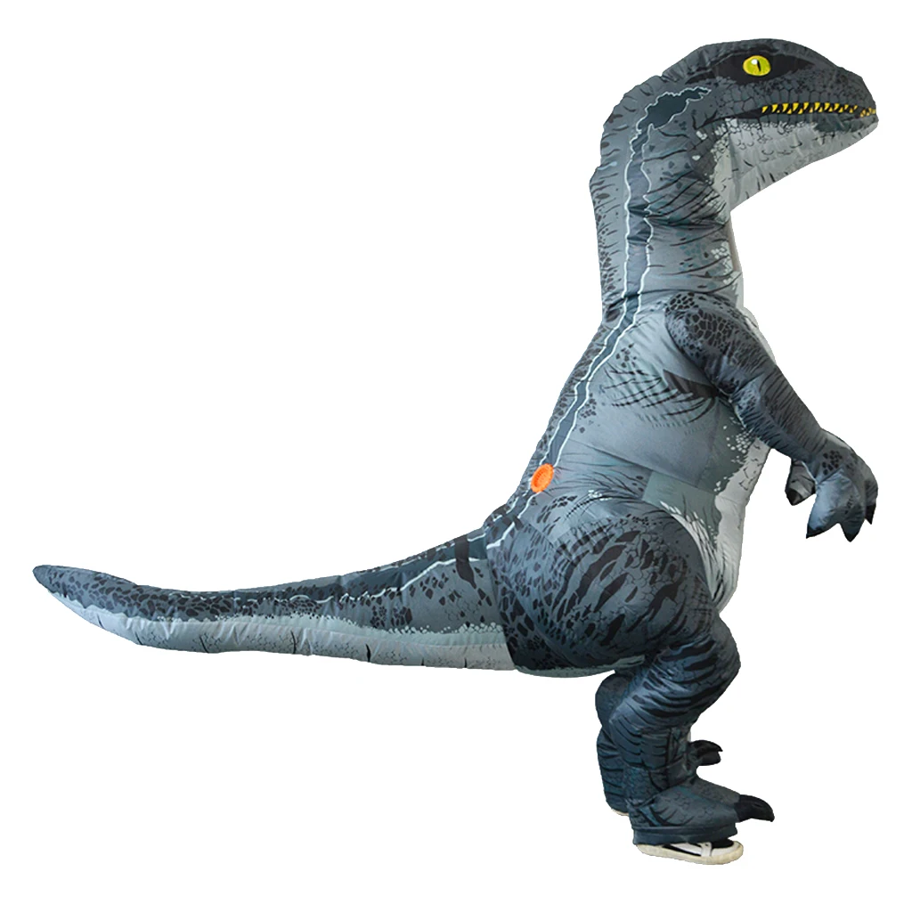 Prettyia Adult Inflatable T-rex Costume Dinosaur Halloween Suit Cosplay Fancy Costume for fancy dress costume party