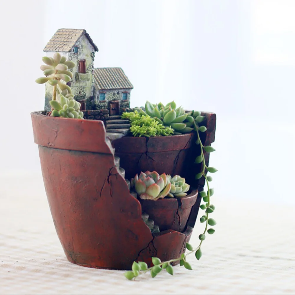 

Creative Sky Garden Flower Pots Resin Decorative Garden Flower Pot Home Office Decoration