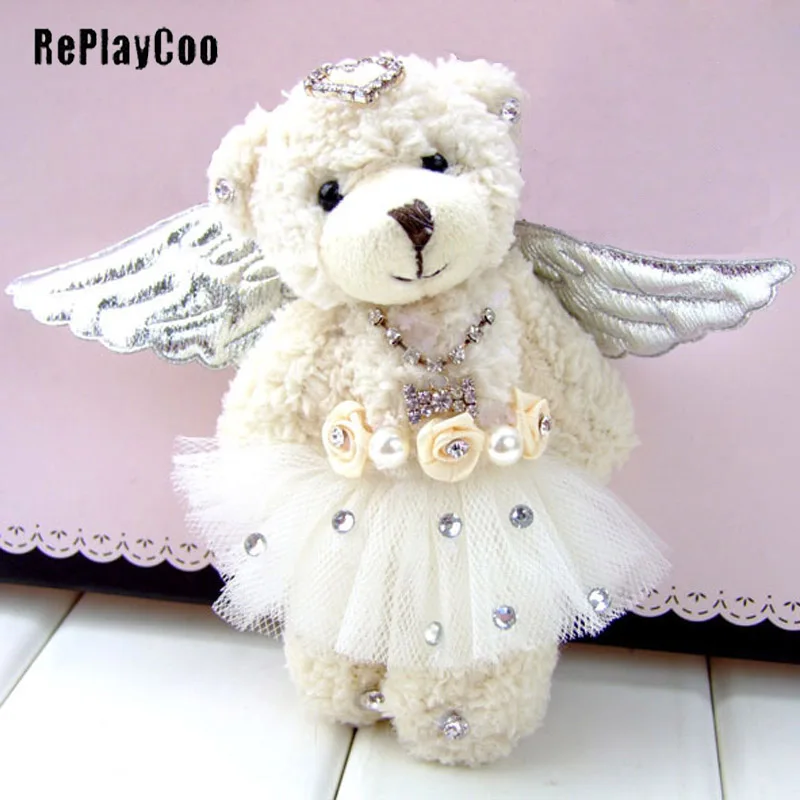 

Angel Teddy Bear Plush Toys 15CM Soft Toys For Children Kawaii Plush Toy Joint Teddy Bear Birthday/Love Gift Decor J08301