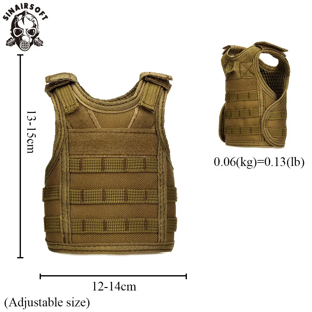 Sinairsoft Tactische Bier Militaire Molle Fles Cover Vest Drank Koeler Kerst Dress Up Accessoires Halloween Party LY2074