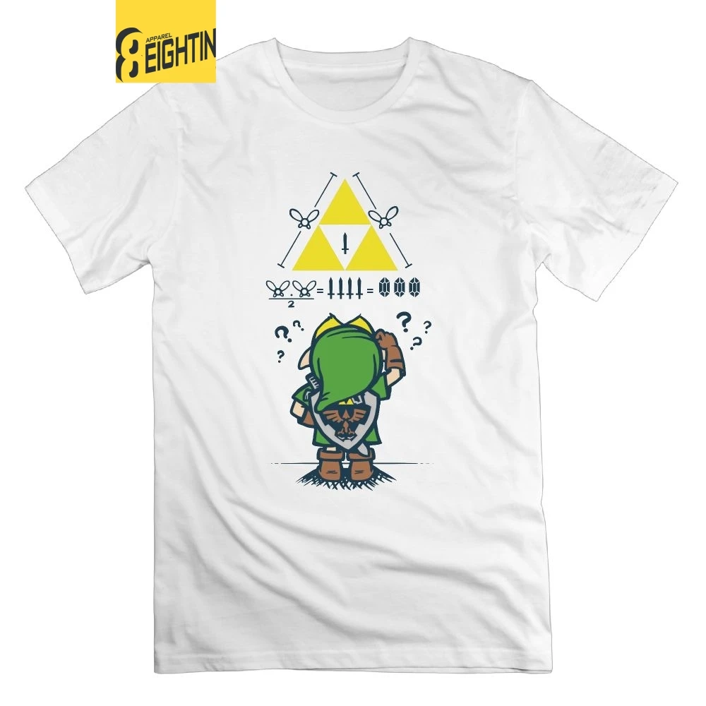 

The Legend Of Zelda T Shirt A Link to the Math 100% Cotton Print Men's T-Shirt O Neck Short Sleeves Plus Size Tees