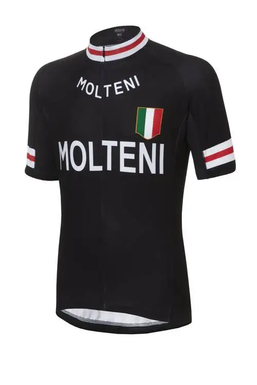 Для мужчин ретро Molteni Велоспорт Джерси лето pro team велосипедная форма Велосипедный спорт одежда roupas ciclismo Майо Топы корректирующие - Цвет: 01
