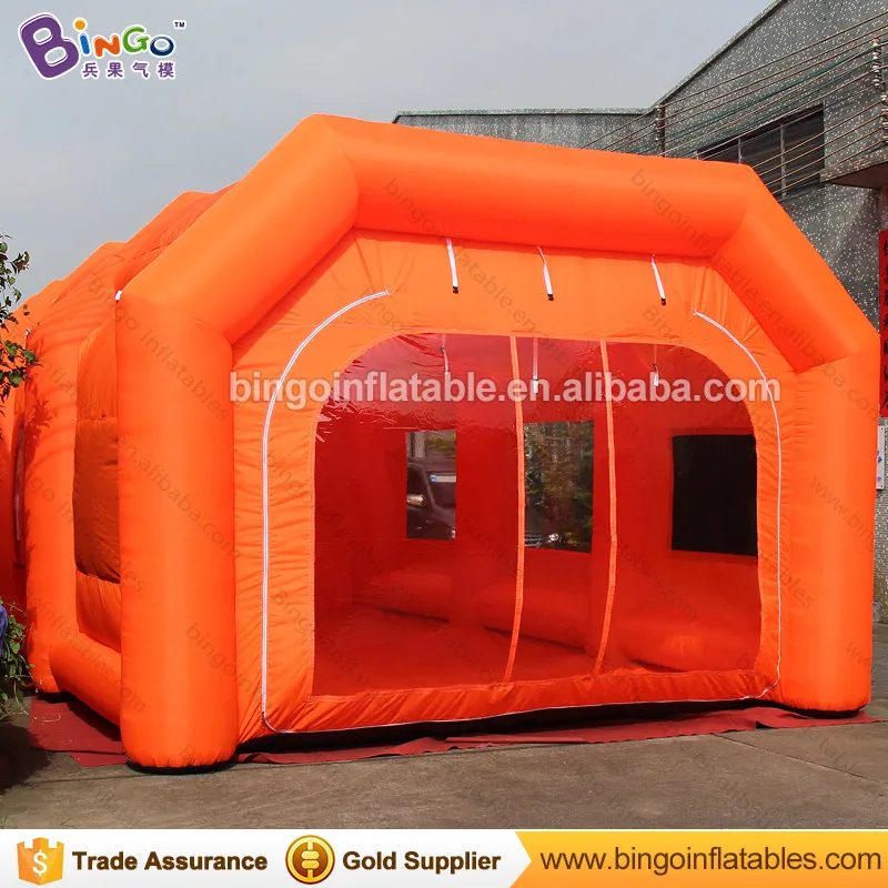  33x17x12 feet inflatable spray booth inflatable spray paint booth in orange color inflatable car pa