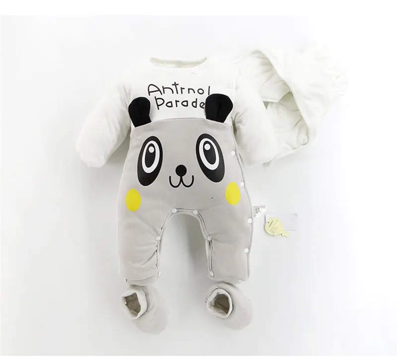 Boys And Girls Clothing Thick Cartoon Panda Rompers Newborn Clothes Baby Babies Jumpsuits Clothes Kids Winter Cotton Swimwear07