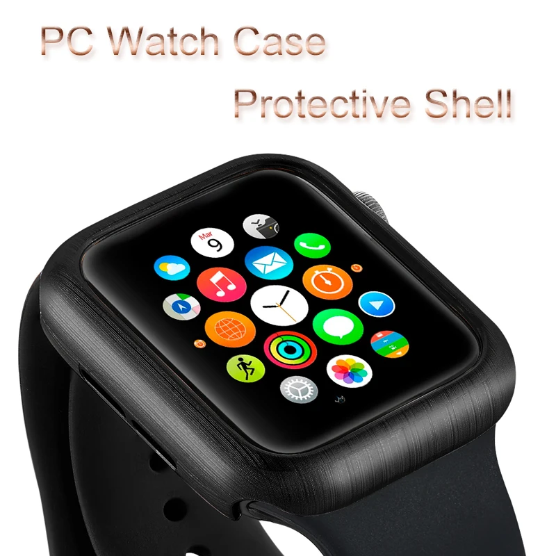 Чехол для часов из поликарбоната Apple Watch 4 3 2 1 защитный чехол рамка iwatch 44 мм 40 38 42
