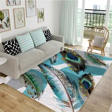 Высокое качество художественный ковер с перьями и масляной росписью для гостиной, спальни, Противоскользящий коврик для пола, модный ковер для кухни