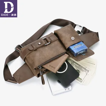 

DIDE Large Capacity Waterproof Bag Men Women Waist bag Travel Phone Casual Money Belt Bag Fanny Pack Pouch Small Shoulder Bag