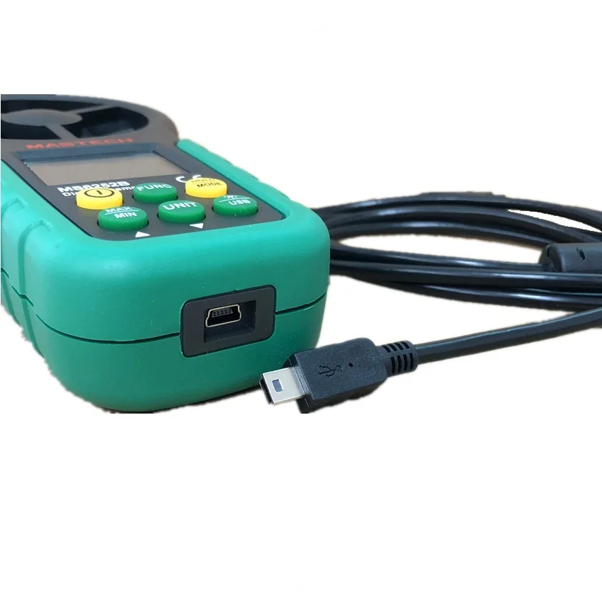 MASTECH MS6252B цифровой ветромер Скорость метр Объём воздуха окружающей среды Температура тестер влажности с USB Интерфейс