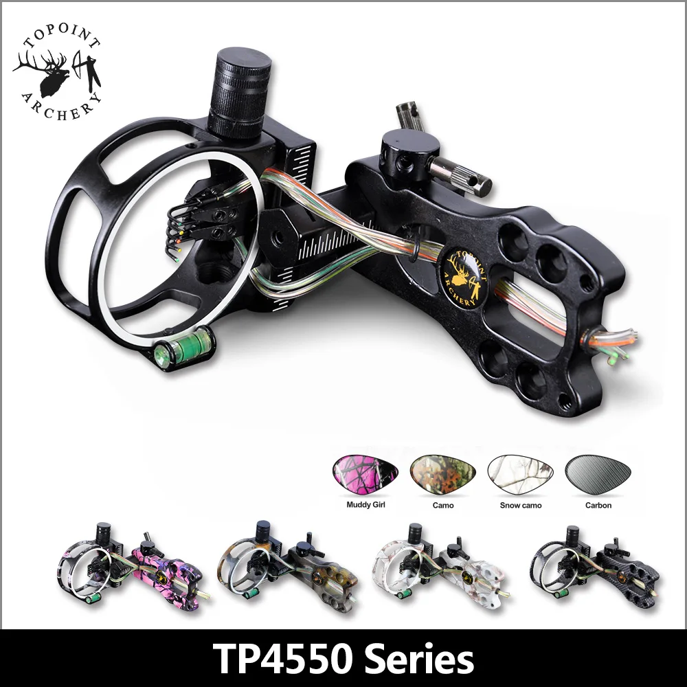 

Topoint Archery,5 pin Bow sights,TP4550,Tool Less design,CNC aluminum machined,5 colors can be selected
