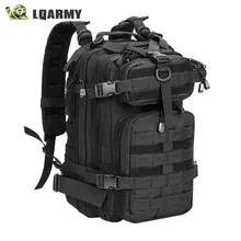 

LQARMY Military Tactical Backpack Lightweight Small Bag Outdoor Camping Hiking Mountaineering Sport Backpack (Black)