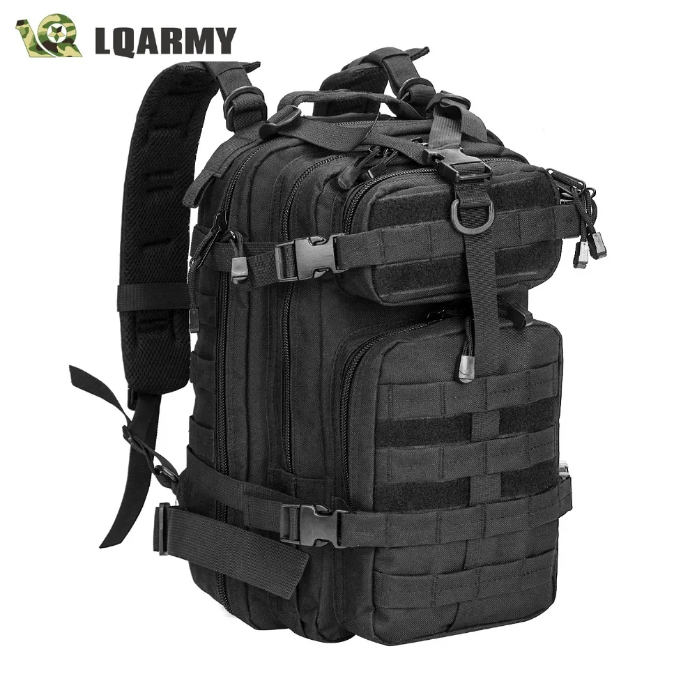 LQARMY Military Tactical Backpack Lightweight Small Bag Outdoor Camping
