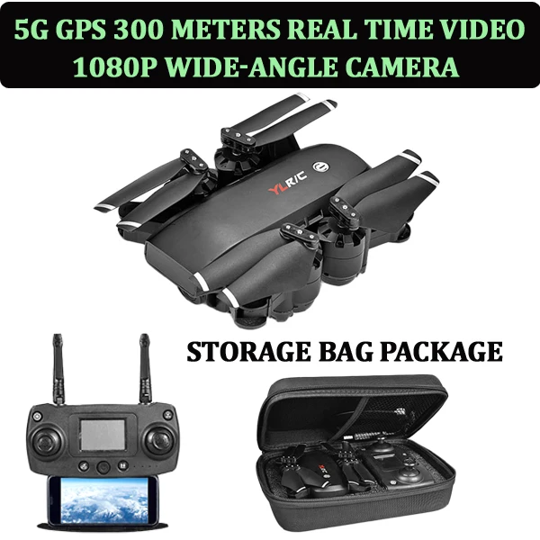 FPV Дрон gps 1080P камера HD wifi низкая мощность возврат живое видео следование за мной складной селфи Квадрокоптер с камерой VS sg906 Zino - Цвет: 5G GPS 1080P 1B