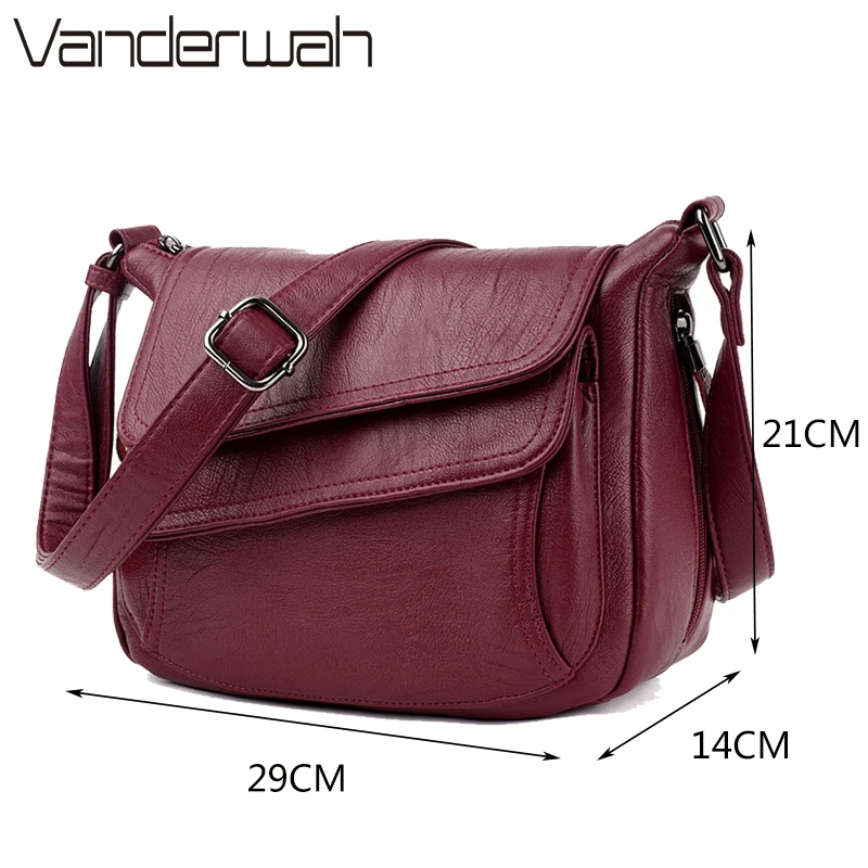  Winter Style Soft Leather Luxury Handbags Women Bags Designer Woman Messenger Shoulder Crossbody Ba