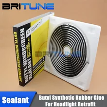 1 шт., 9,5 мм* 4,57 м, черный герметик для автомобилей, бутиловый Змеиный клей для налобного фонаря, уплотнение, синтетический каучук, самодельный стиль, для передних фар, модификация