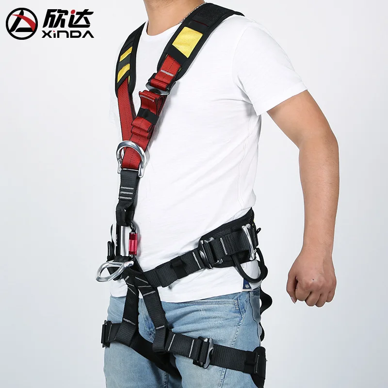 شيندا outdoor روك تسلق الجبال الاكسسوارات الجسم السلامة تسخير رابيلينج ارتداء حزام الأمان يجلس تمثال حماية