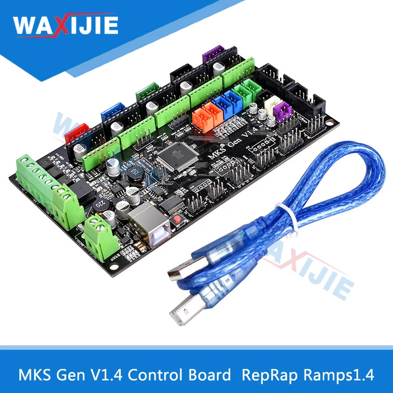 

MKS Gen V1.4 Control Board Mega 2560 R3 Motherboard Compatible RepRap Ramps1.4 With USB Cable For 3D Printer Accessories