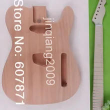 Один Электрогитара шеи клена сделаны и клен гриф болт на корпус из красного дерева