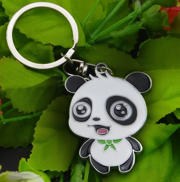 Брелок Панда милый Панда металлический брелок для сумки автомобильный брелок для туризма подарочные сувениры брелки#17072