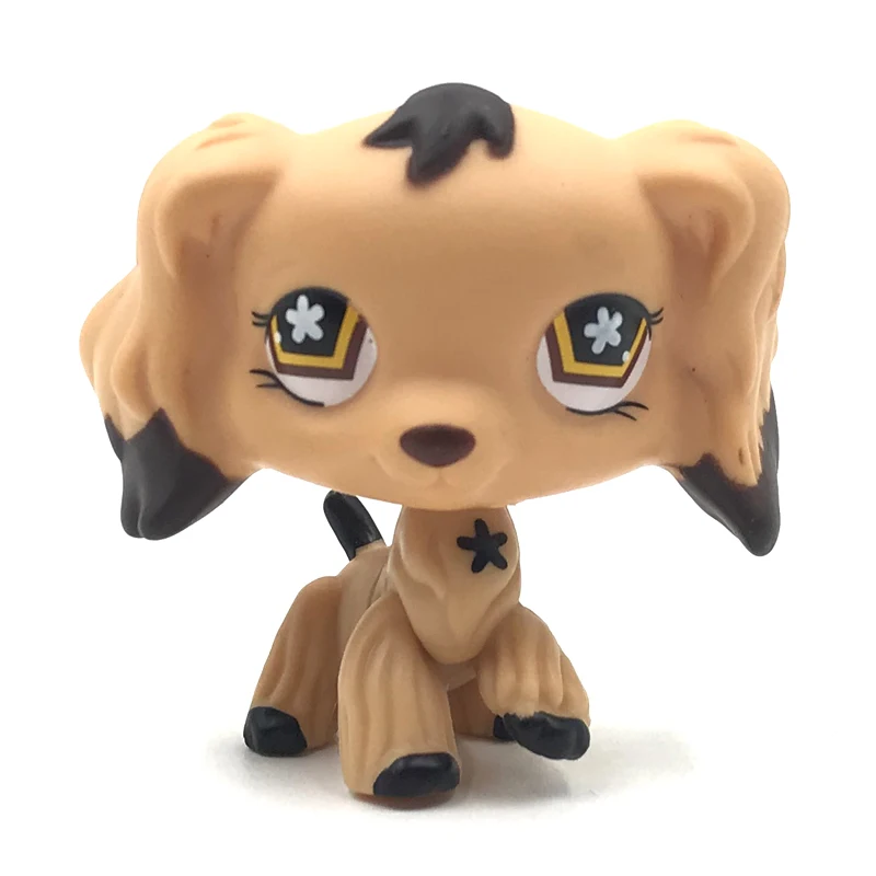 

rare pet shop lps toys figure #575 little brown dog cocker spaniel dipped ears real rare Christmas gift collection for girls