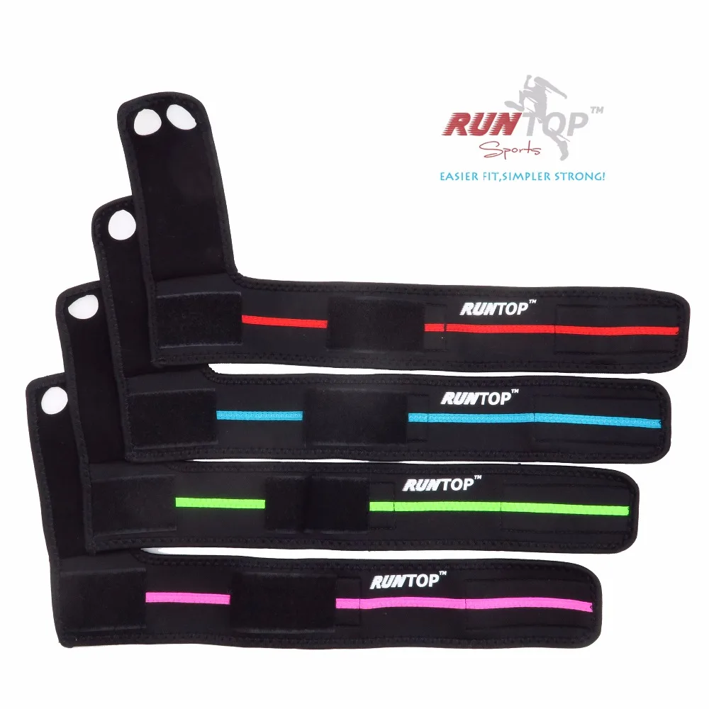  RUNTOP Workout Fitness GYM Weight Lifting Crossfit Gloves Leather Hand Grips Pad Palm Protect Wrist