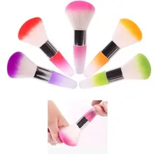1 шт., мягкая кисть для дизайна ногтей, очиститель пыли, порошок, блестящий кончик, для удаления румян, основа для нанесения румян, УФ-гель, акриловый макияж, инструмент для маникюра