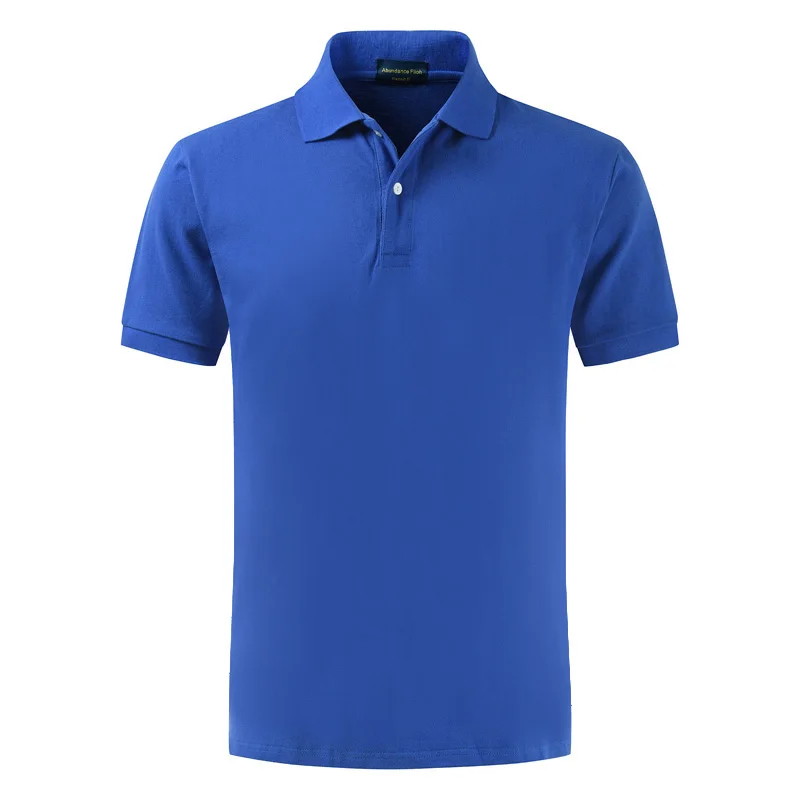 Высокое качество Лето хлопок мужские рубашки поло с коротким рукавом XS-4XL повседневные сплошной цветной лацкан футболки модные мужские топы