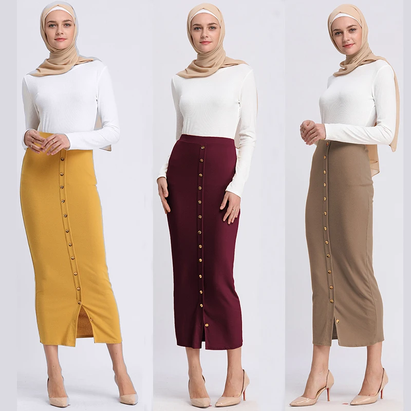 

Faldas Mujer Moda 2018 High Waist Abaya Arabic Muslim Skirt Jupe Femme Long Islamic Skirts Womens Lange Rokken Islam Clothing