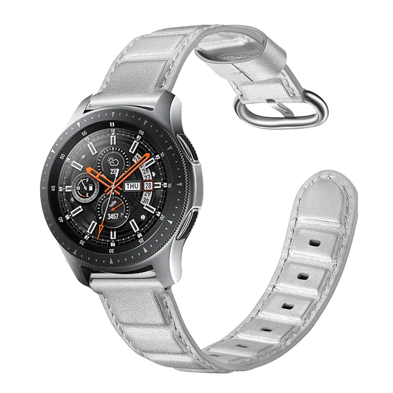 Для samsung Galaxy часы 46 мм Натуральная кожа Бамбук стильный браслет ремешок для Шестерни S3 кожаный браслет для Amazfit 1/2 huawei часы