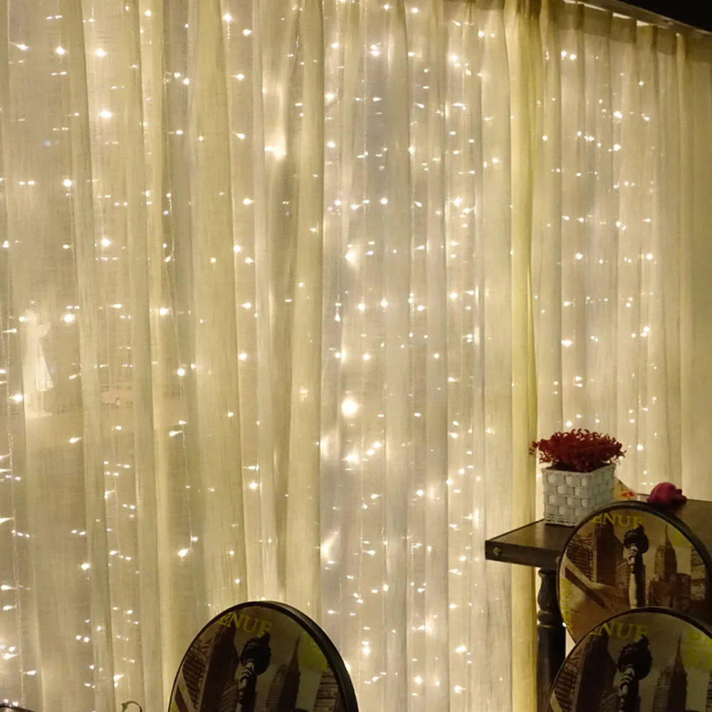 3x2 м шторы Свет Спальня Фея Строка вечерние свадьбу Крытый Открытый Рождественское украшение сада lichterkette