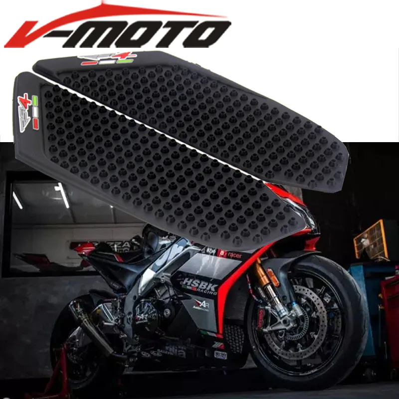 

Motorcycle Fuel Tank Pad Anti Slip Protector Stickers Knee Grip Side Decals Accessories For Aprilia RSV4 2010-2017